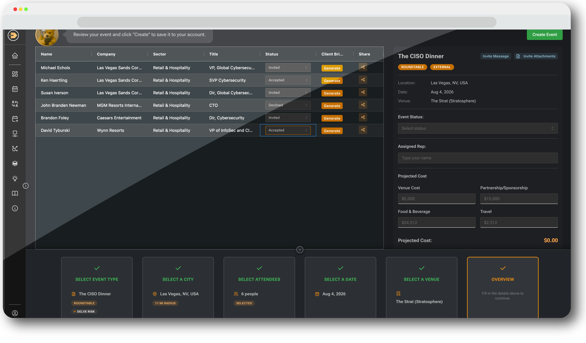 A minimalist browser window showing off the 6th part of the Field Marketing Enablment™ workflow.